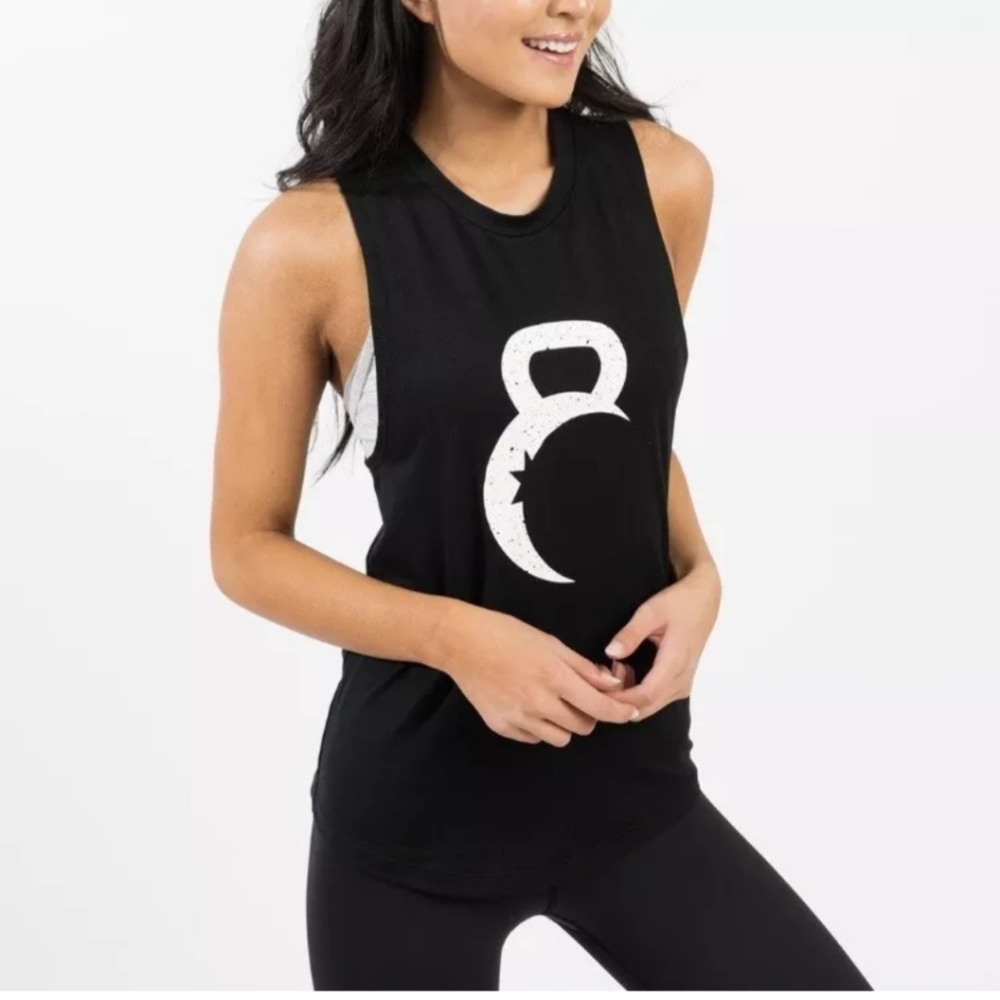 Zyia black kettle moon tank top size XL